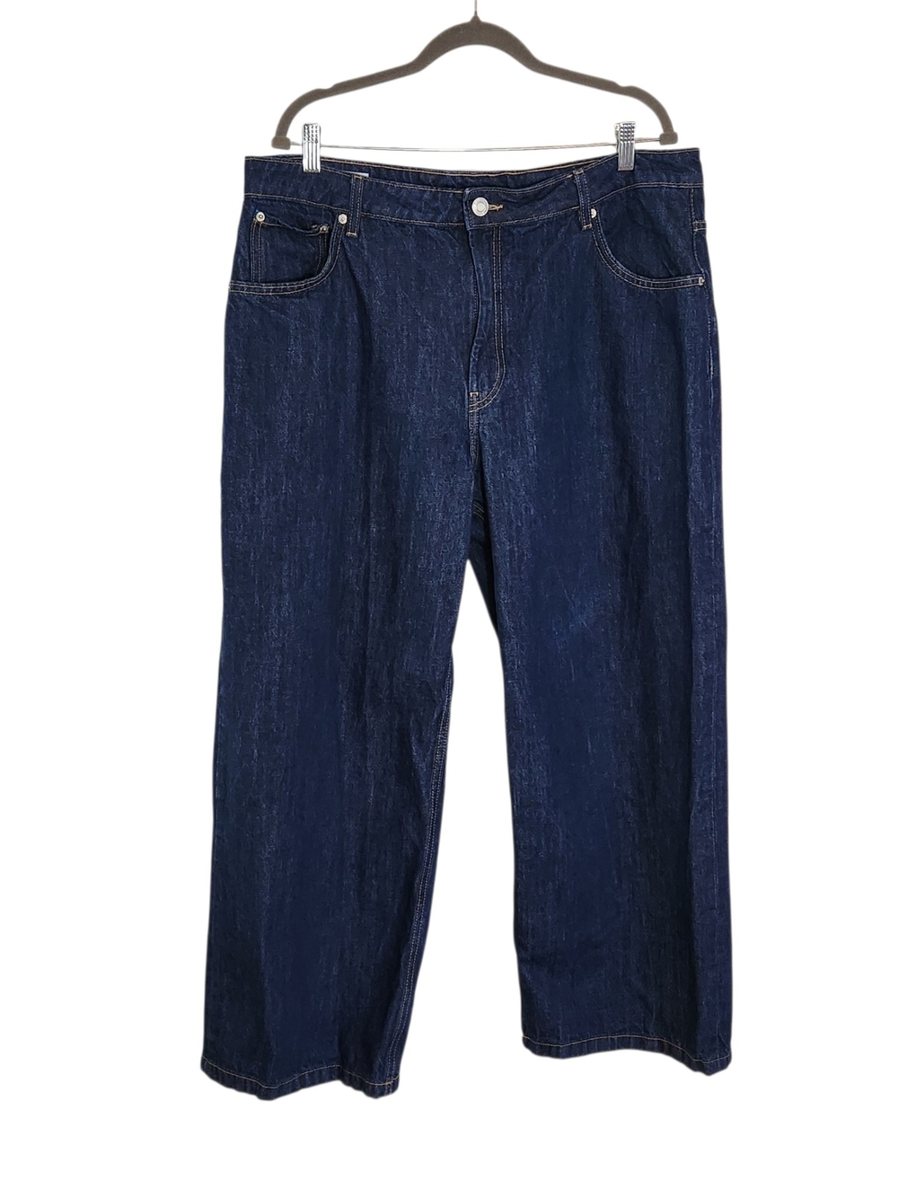 Pull&Bear Dark Wash Relaxed Wide Leg Jeans Size 14